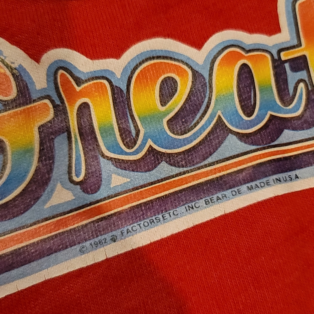 Vintage 1982 Great Dad T Shirt Medium - Picture 4 of 8